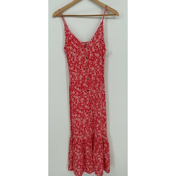 Roxy Women's Size M Red Floral Print Sleeveless Long Maxi Dress, NWT - Picture 4 of 10